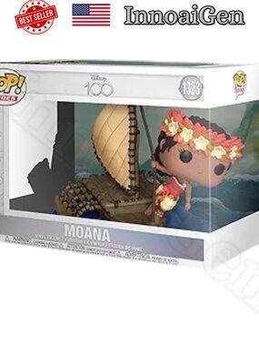 Funko Pop! Rides Disney 100 Moana on Boat Vinyl Figure 1323 New Box 100th Anniv